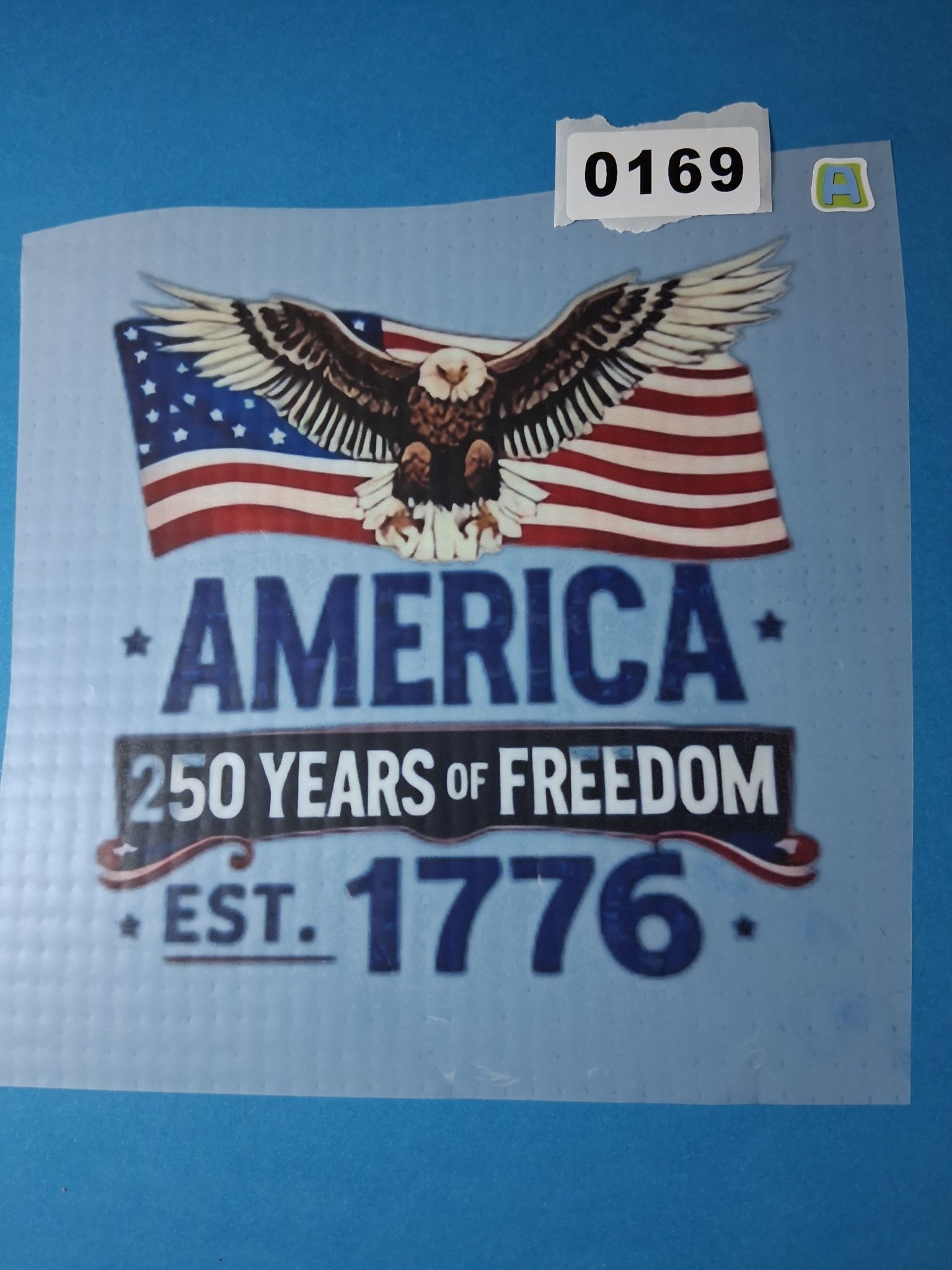Patriotic Decal — INV 169 A: America 250 Years of Freedom, Est. 1776